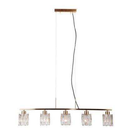 ITALUX - SIMONA cable-suspended chandelier 5xE14/40W/230V gold