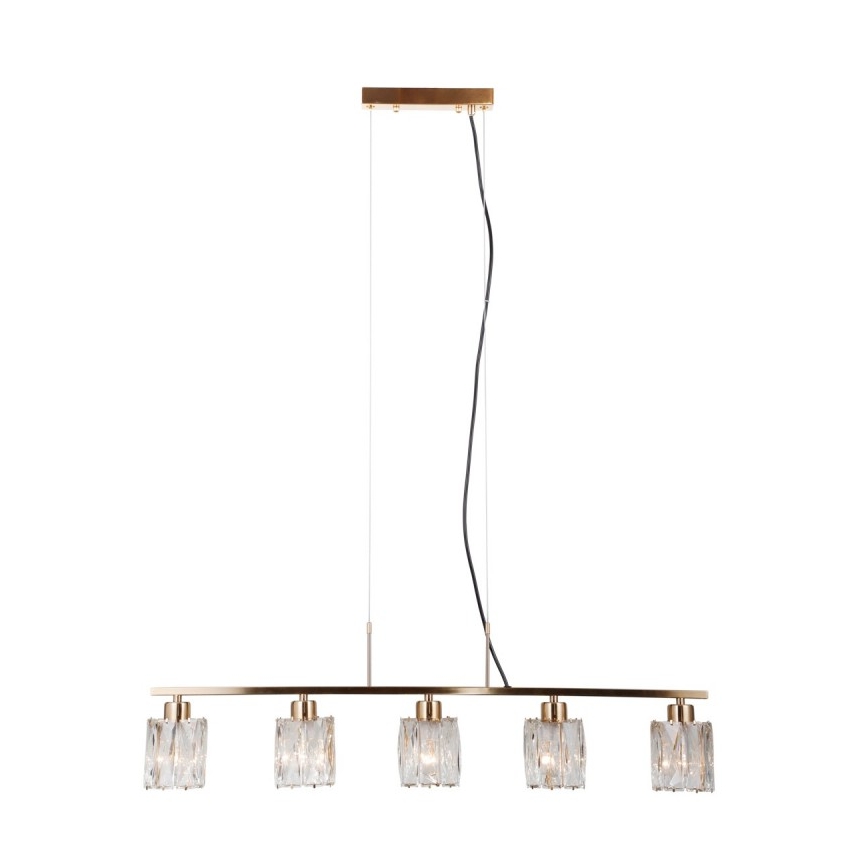 ITALUX - SIMONA cable-suspended chandelier 5xE14/40W/230V gold