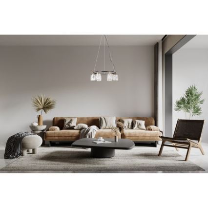 ITALUX - SIMONA cable-hung chandelier 6xE14/40W/230V black/gold