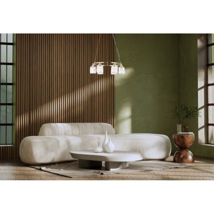 ITALUX - SIMONA cable-hung chandelier 6xE14/40W/230V gold