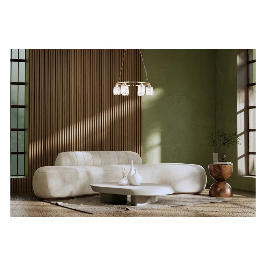 ITALUX - SIMONA cable-hung chandelier 6xE14/40W/230V gold