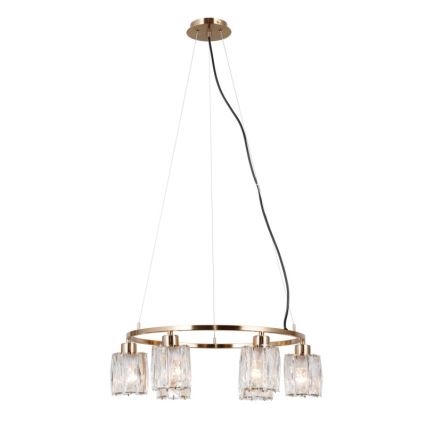 ITALUX - SIMONA cable-hung chandelier 6xE14/40W/230V gold