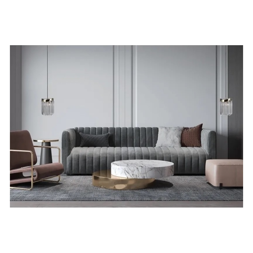 ITALUX - Chandelier on a string SABRIGA 1xE14/40W/230V matte chrome
