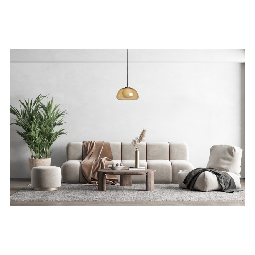 ITALUX - Cable-hung pendant AINALE 1xG9/7W/230V black/smoked brown