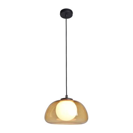 ITALUX - Cable-hung pendant AINALE 1xG9/7W/230V black/smoked brown