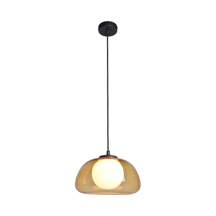 ITALUX - Cable-hung pendant AINALE 1xG9/7W/230V black/smoked brown