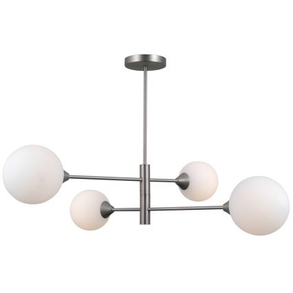 ITALUX - Chandelier on a pole EVORA 4xG9/5W/230V nickel