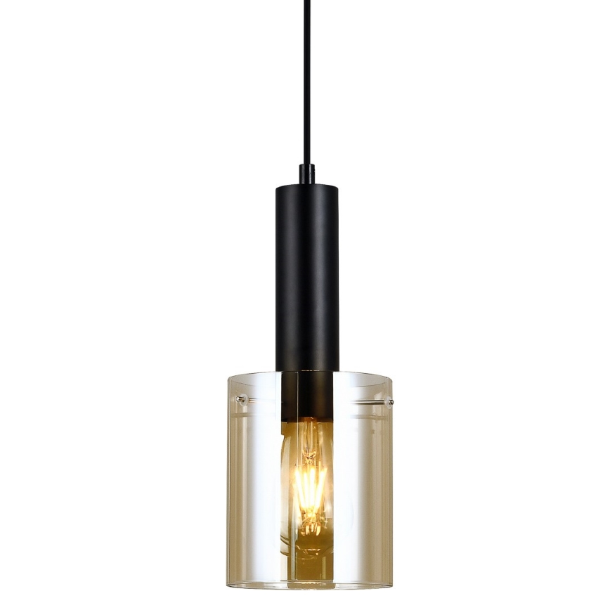 ITALUX - Chandelier on a string SARDO 1xE27/40W/230V black/gold
