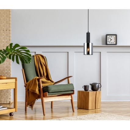 ITALUX - Chandelier on a string SARDO 1xE27/40W/230V black