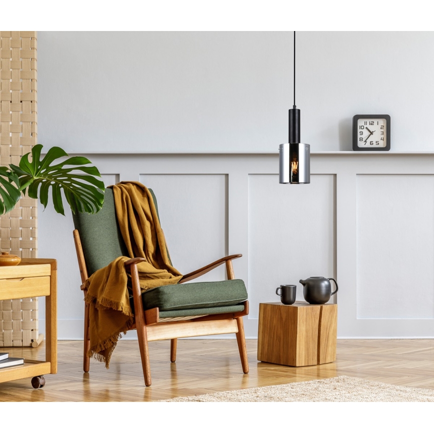 ITALUX - Chandelier on a string SARDO 1xE27/40W/230V black