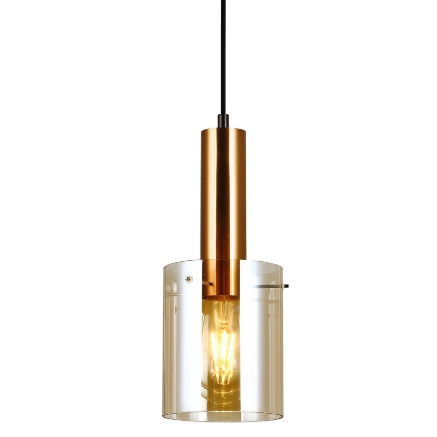 ITALUX - Chandelier on a string SARDO 1xE27/40W/230V black/brass
