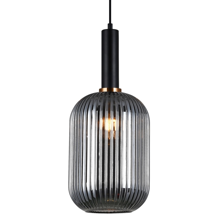ITALUX - Chandelier on a string ANTIOLA 1xE27/40W/230V d. 20 cm black