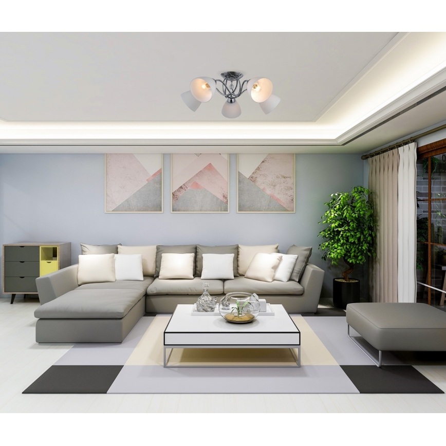 ITALUX - Surface-mounted chandelier LUGANO 3xE27/40W/230V