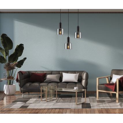 ITALUX - Chandelier on a string SANTIA 1xE27/40W/230V black