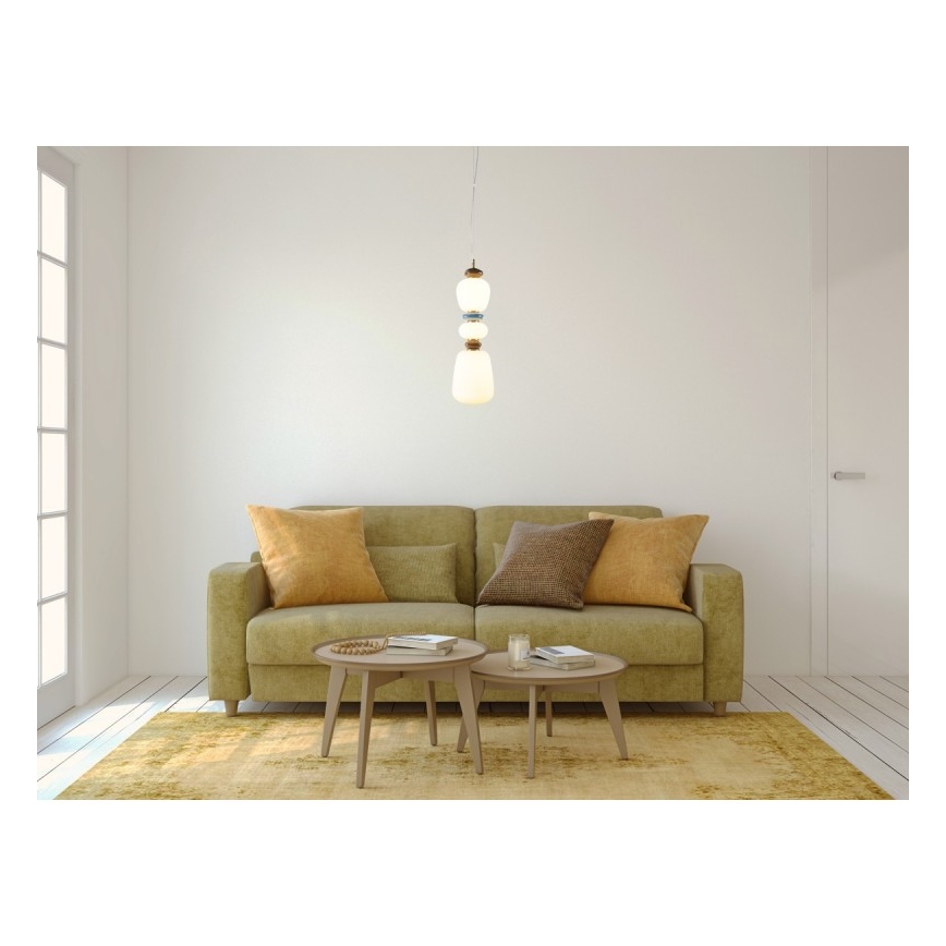 ITALUX - EVANS LED Pendant Light on Cable LED/19W/230V 3000K gold/blue/brown