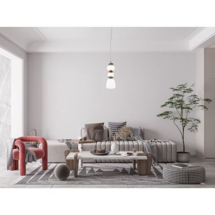 ITALUX - EVANS cable-suspended LED pendant LED/15W/230V 3000K Gold/Blue