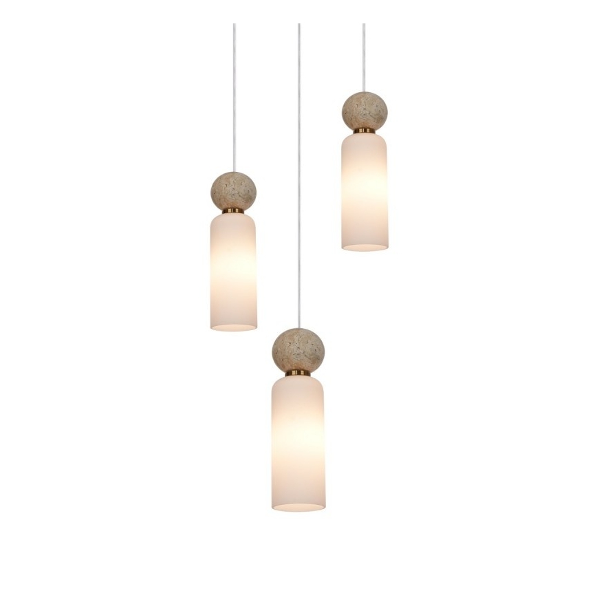 ITALUX - Cable-suspended pendant light SANTOS 3xG9/40W/230V, gold finish