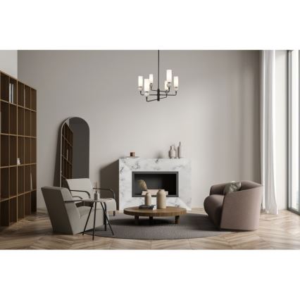 ITALUX - SANTOS Rod Chandelier 6xG9/40W/230V Black