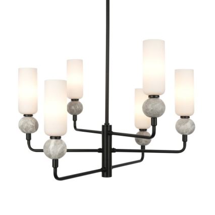 ITALUX - SANTOS Rod Chandelier 6xG9/40W/230V Black
