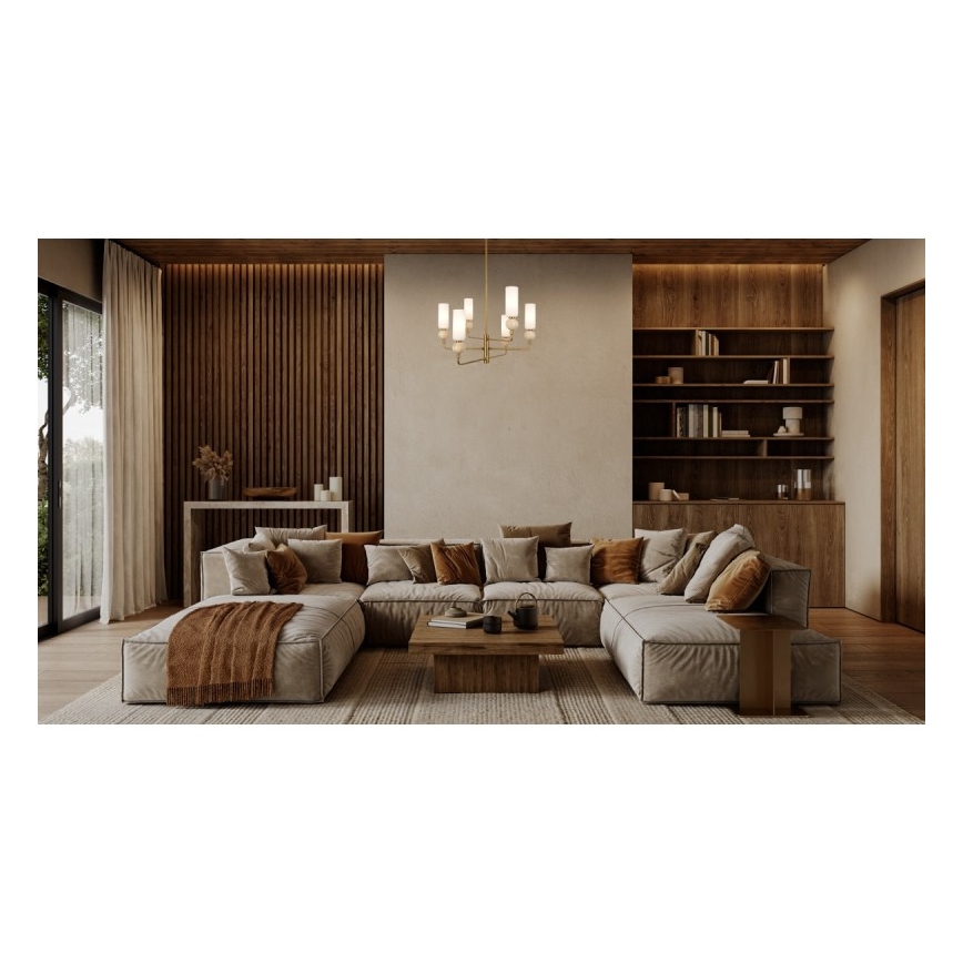 ITALUX - Rod-mounted chandelier SANTOS 6xG9/40W/230V, Gold