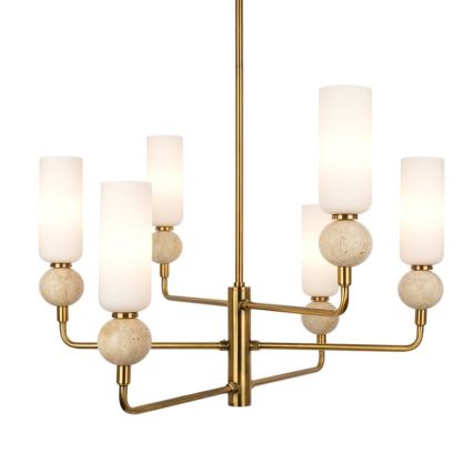 ITALUX - Rod-mounted chandelier SANTOS 6xG9/40W/230V, Gold