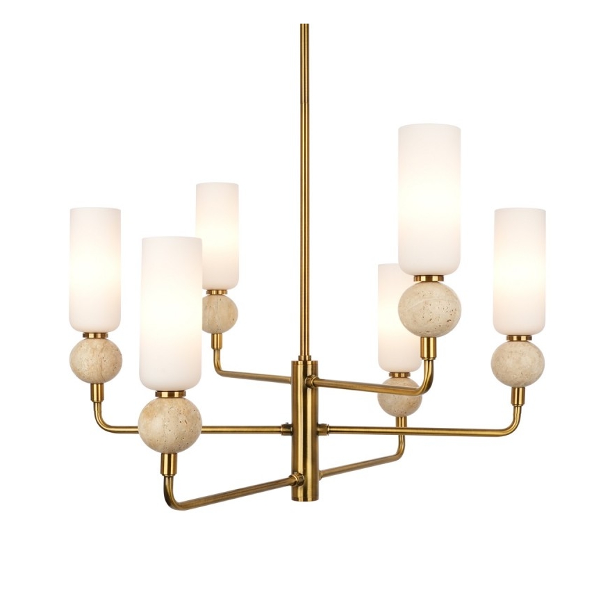 ITALUX - Rod-mounted chandelier SANTOS 6xG9/40W/230V, Gold