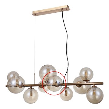ITALUX - Replacement glass for chandelier and wall light CANELLO G9 d. 13 cm brown
