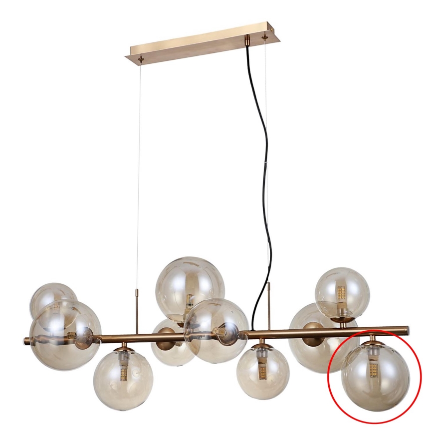 ITALUX - Replacement glass for chandelier and wall light CANELLO G9 d. 15 cm brown