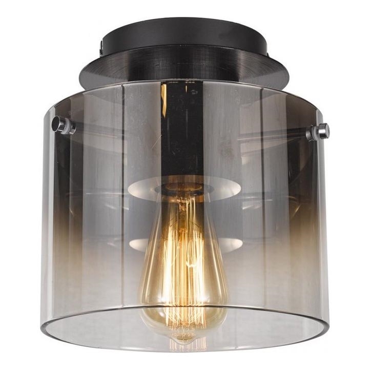 ITALUX - Replacement glass for chandelier, floor lamp and ceiling light JAVIER E27 grey