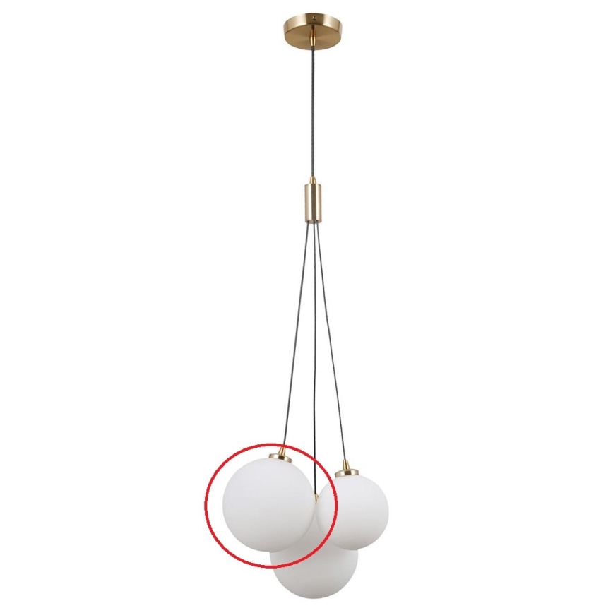 ITALUX - Replacement glass for chandelier PERLOS G9 d. 13 cm white
