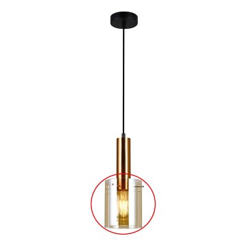 ITALUX - Replacement glass for SARDO E27 chandelier, smoky brown