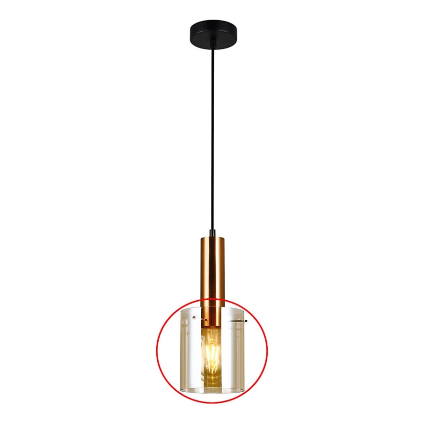ITALUX - Replacement glass for SARDO E27 chandelier, smoky brown