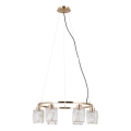ITALUX - SIMONA cable-hung chandelier 6xE14/40W/230V gold