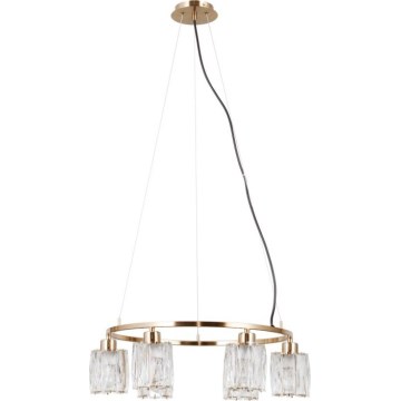 ITALUX - SIMONA cable-hung chandelier 6xE14/40W/230V gold