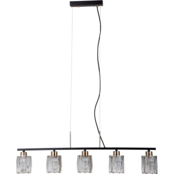 ITALUX - SIMONA Cable Pendant Light 5xE14/40W/230V Black/Gold