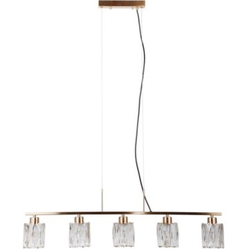 ITALUX - SIMONA cable-suspended chandelier 5xE14/40W/230V gold