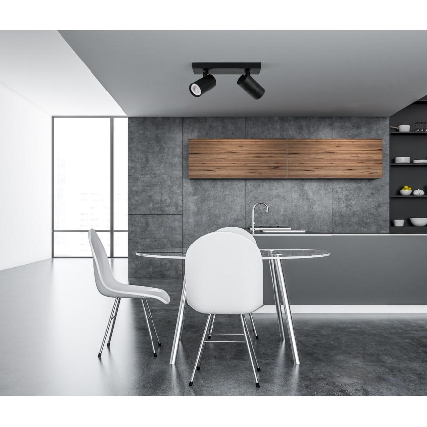 ITALUX - Spotlight LACONI 2xGU10/35W/230V black