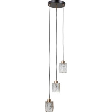 ITALUX - TORNO cable-hung pendant light 3xE14/40W/230V black/gold