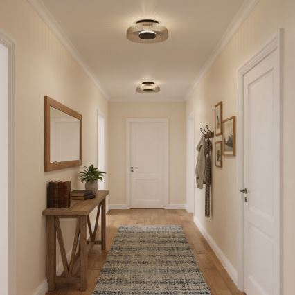 ITALUX - LED Ceiling Light PASSO LED/8W/230V 3000K Ø 25 cm smoked black
