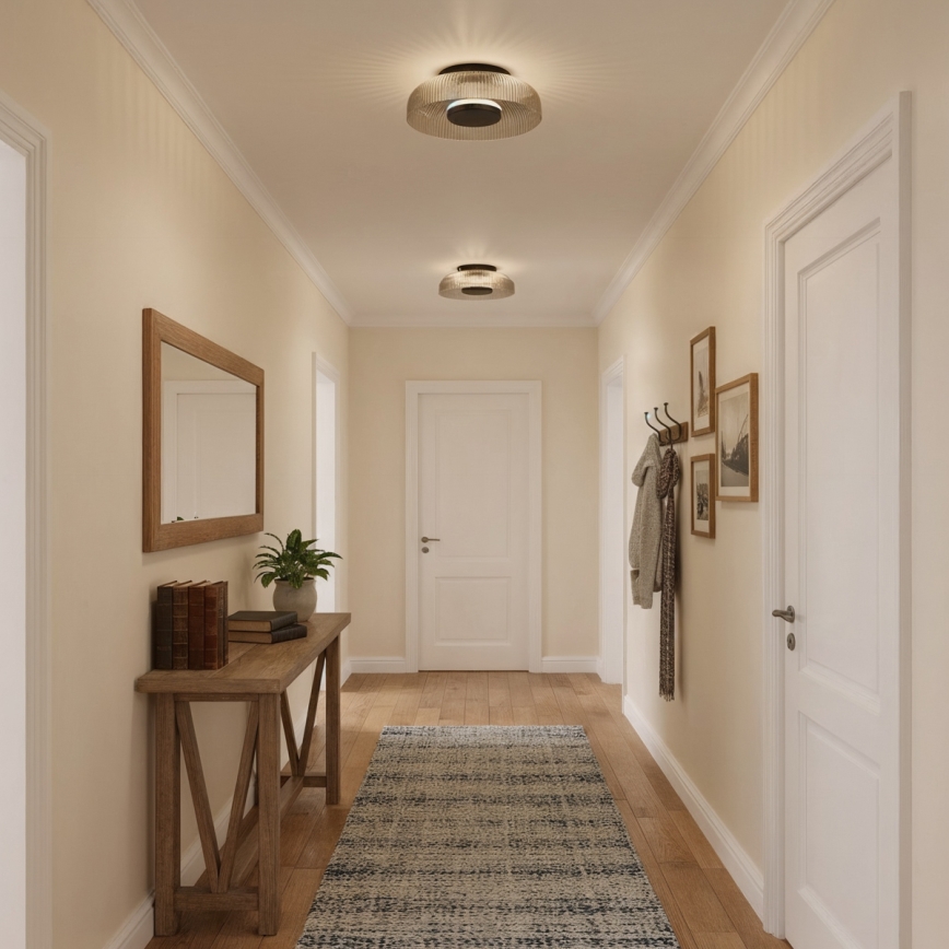 ITALUX - LED Ceiling Light PASSO LED/8W/230V 3000K Ø 25 cm smoked black