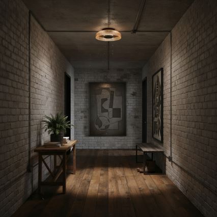 ITALUX - PASSO LED Ceiling Light LED/8W/230V 3000K Ø 25 cm smoky beige