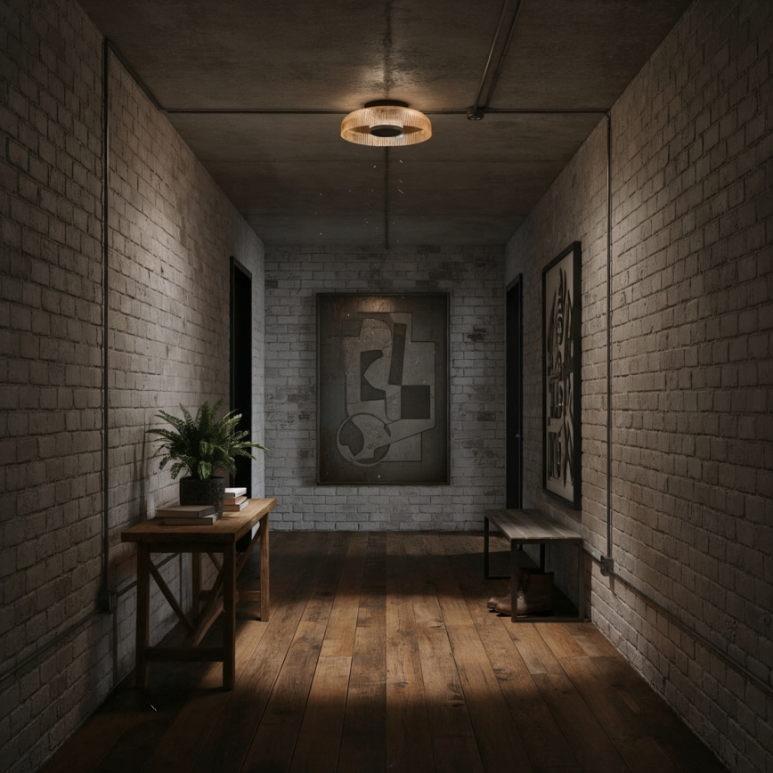 ITALUX - PASSO LED Ceiling Light LED/8W/230V 3000K Ø 25 cm smoky beige