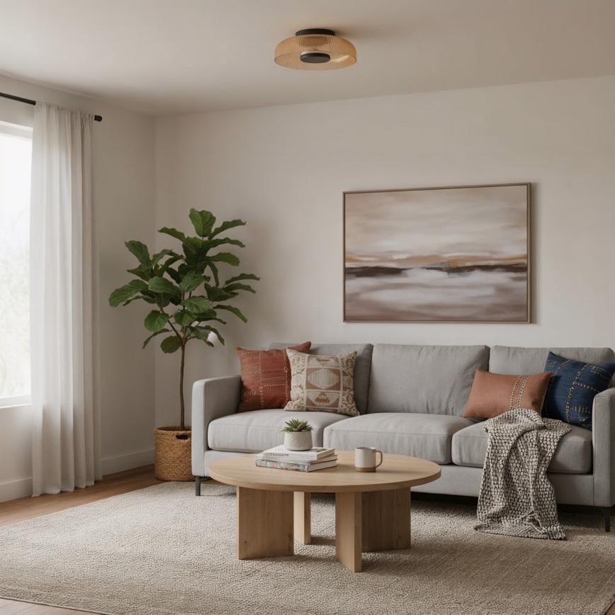 ITALUX - PASSO LED Ceiling Light LED/8W/230V 3000K Ø 25 cm smoky beige