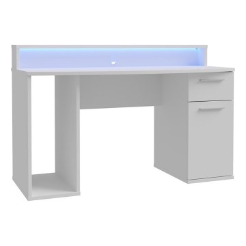 IVAR White Writing Desk with Built-in Backlighting