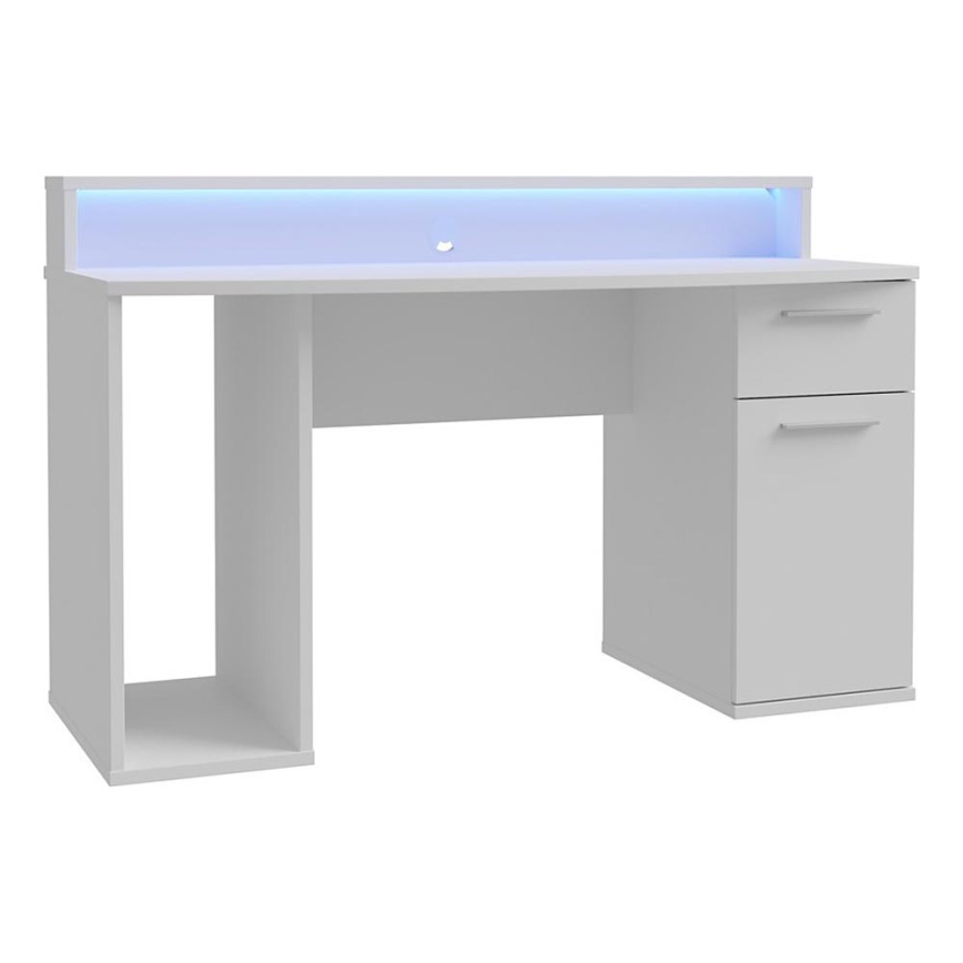 IVAR White Writing Desk with Built-in Backlighting
