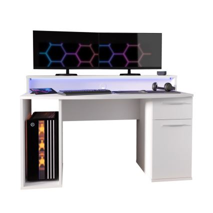 IVAR White Writing Desk with Built-in Backlighting