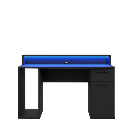 IVAR Writing Desk with Integrated Lighting, Black