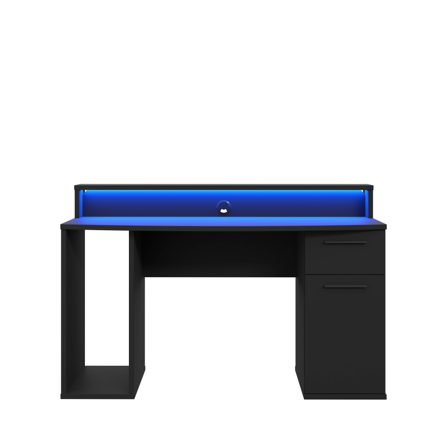 IVAR Writing Desk with Integrated Lighting, Black
