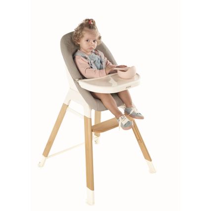 Jané - Children's dining chair 3in1 WOODY grey