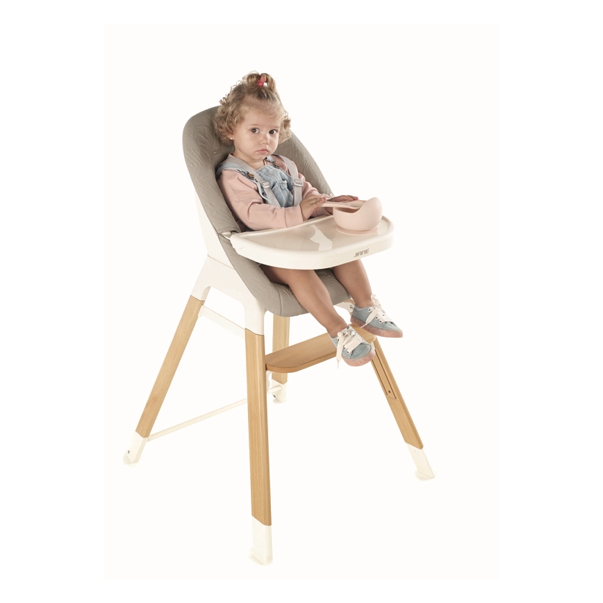 Jané - Children's dining chair 3in1 WOODY grey